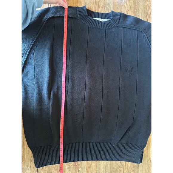 Liz Claiborne Vtg Black Chunky Sweater Men's Size Large - Picture 4 of 6